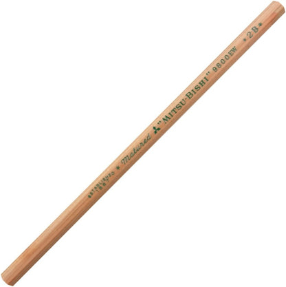 Mitsubishi Pencil 9800EW Recycled Graphite Pencils 2B Pack of 12