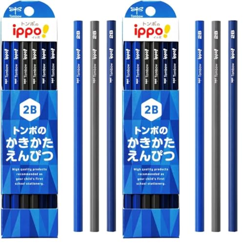 Tombow ippo! 2B Graphite Pencils Hexagonal Non-Character Design 12-Pack