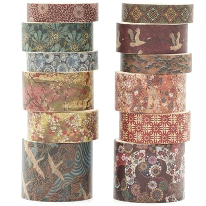 Songdao Kyoto Style Washi Masking Tape Set 12 Rolls