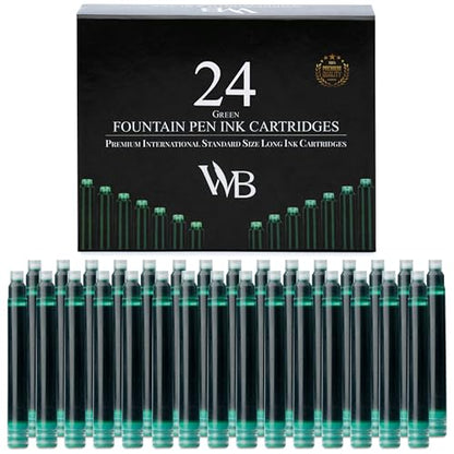 Wordsworth & Black Fountain Pen Ink Cartridges 24-Pack