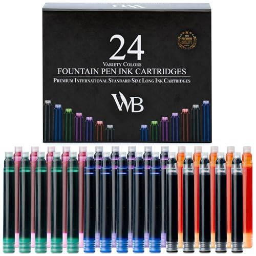 Wordsworth & Black Fountain Pen Ink Cartridges 24-Pack