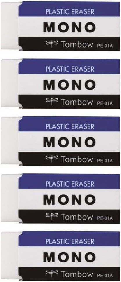 Tombow MONO PE01 Pencil Eraser Standard Type 5-Pack