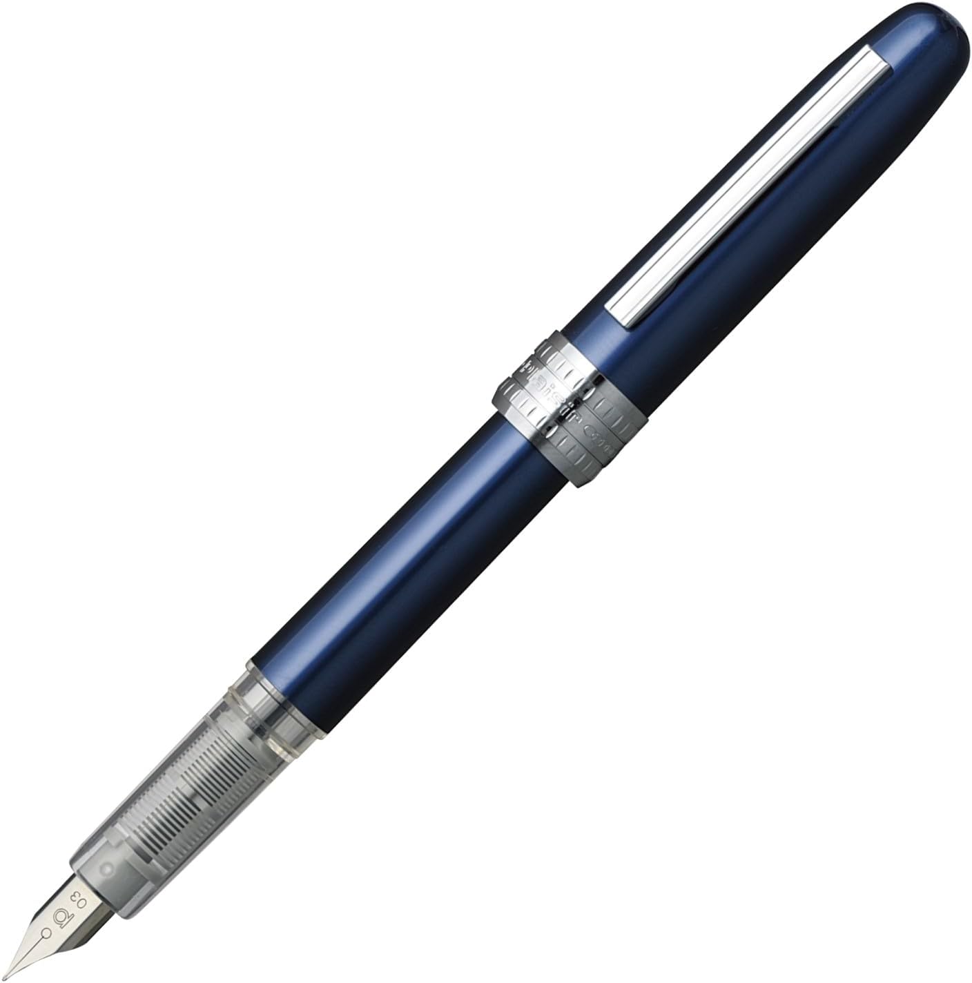 Platinum Plaisir Fountain Pen Fine Point Aluminum Body Blue