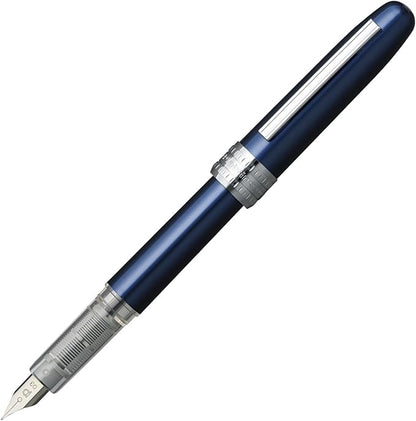 Platinum Plaisir Fountain Pen Fine Point Aluminum Body Blue