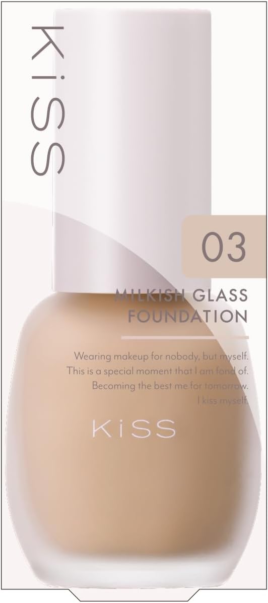 KiSS Milkish Glass foundation Pore Cover SPF34 "	 03 light ochre" - 30ml