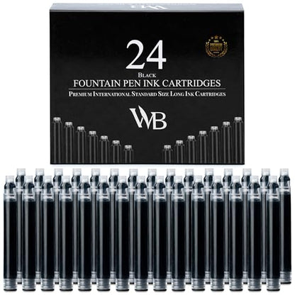 Wordsworth & Black Fountain Pen Ink Cartridges 24-Pack