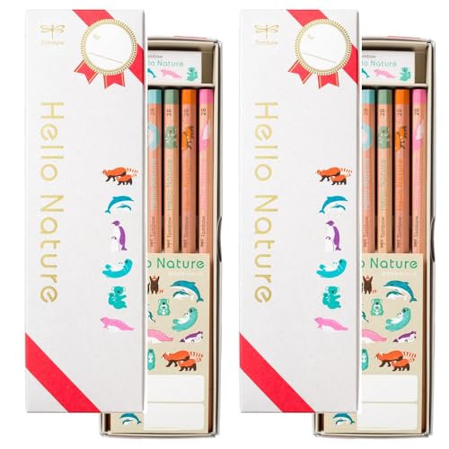 Tombow Hello Nature Kakikata 2B Graphite Pencils 12-Pack Seal