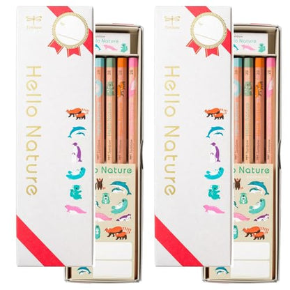 Tombow Hello Nature Kakikata 2B Graphite Pencils 12-Pack Seal