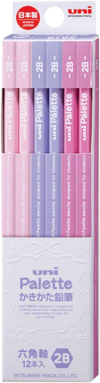 Mitsubishi Pencil Uni Palette Graphite Pencils 12-Pack Hexagonal Barrel