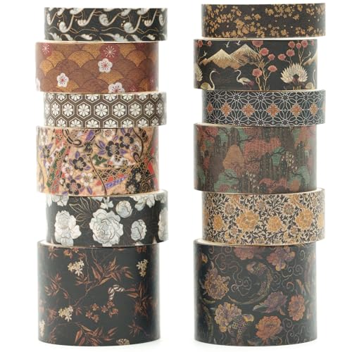 Songdao Kyoto Style Washi Masking Tape Set 12 Rolls