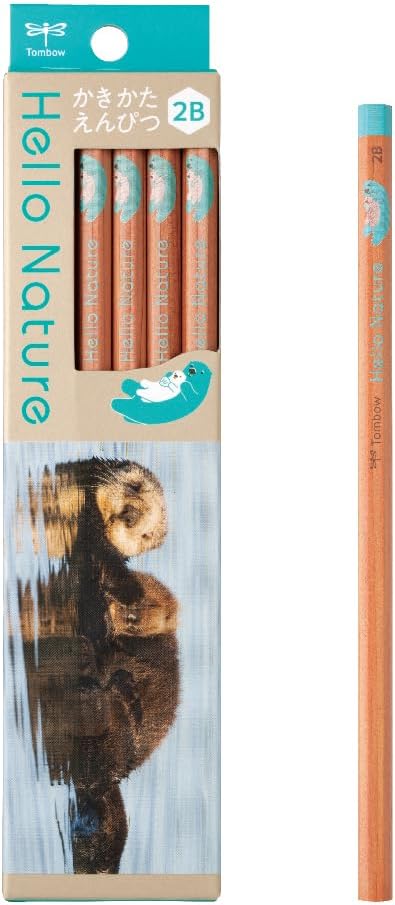 Tombow Hello Nature Graphite Pencils 2B Sea Otter Pattern 1 Dozen