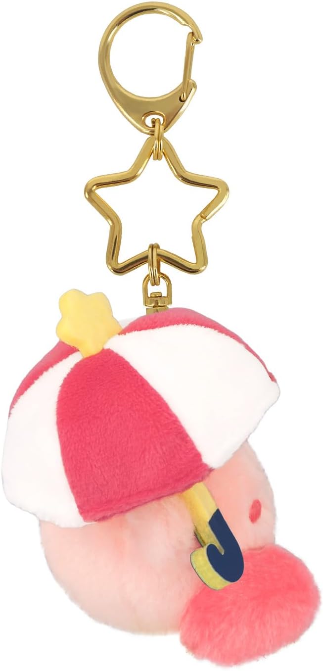 Sanei Boeki Kirby Mini Mofu Mascot Keychain Plush Toy