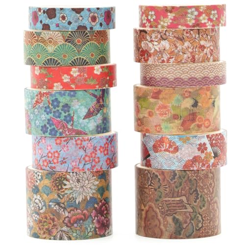 Songdao Kyoto Style Washi Masking Tape Set 12 Rolls
