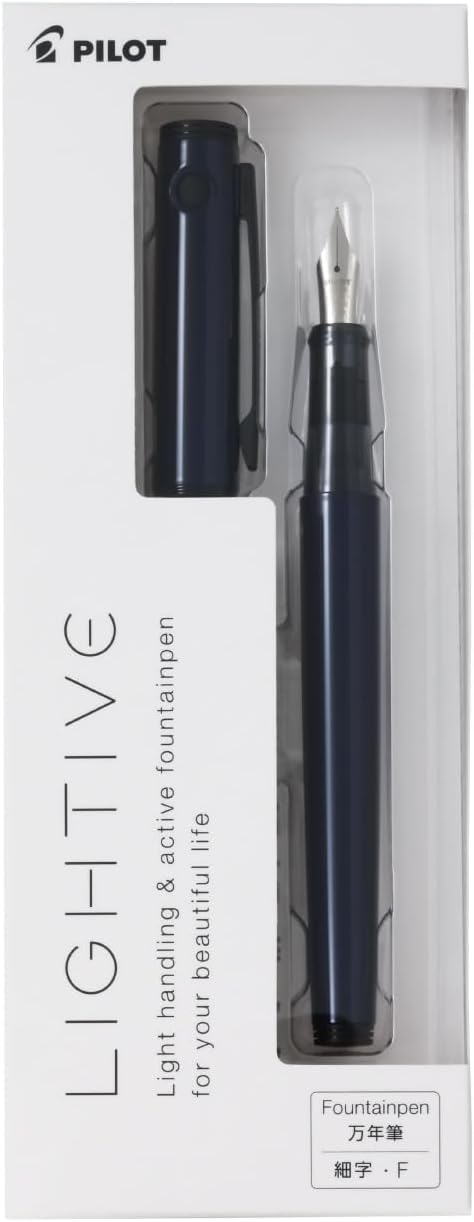 Pilot Lightive Fountain Pen Active Navy Fine Nib