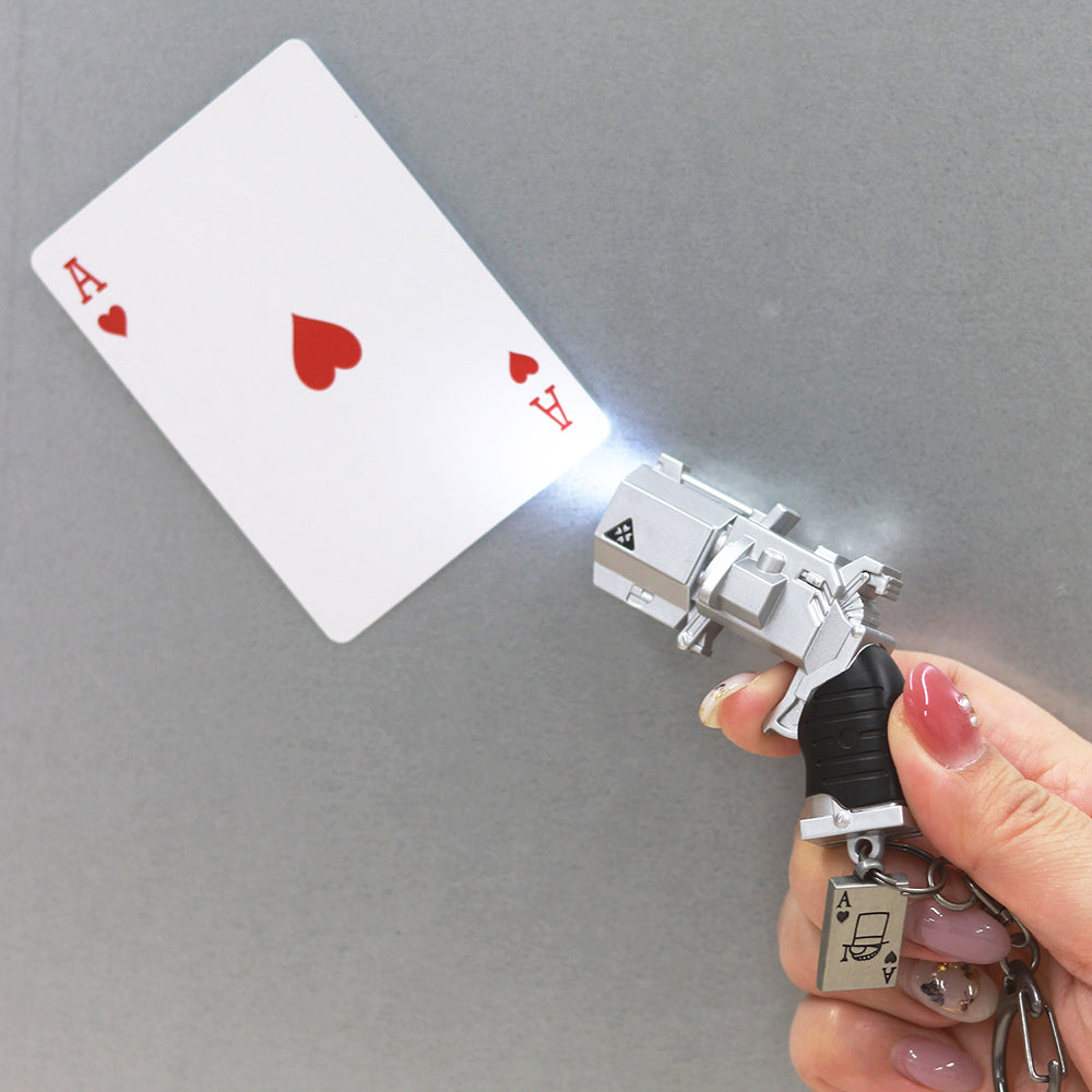 Detective Conan Kaito Kid Playing Card Gun Key Light