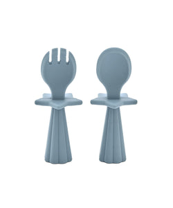 Silicon Cutlery Set (Blue) For Kids