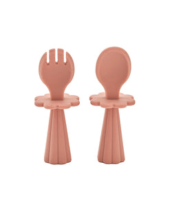 Silicon Cutlery Set (Pink) For Kids
