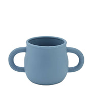قم بتحميل الصورة في عارض الصور، Double-Handled Mug with Silicone Straw (Blue) For Kids