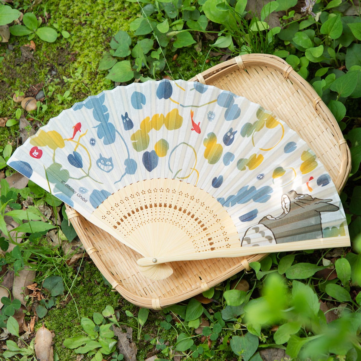 My Neighbor Totoro Folding Fan Goldfish and Water Ripples