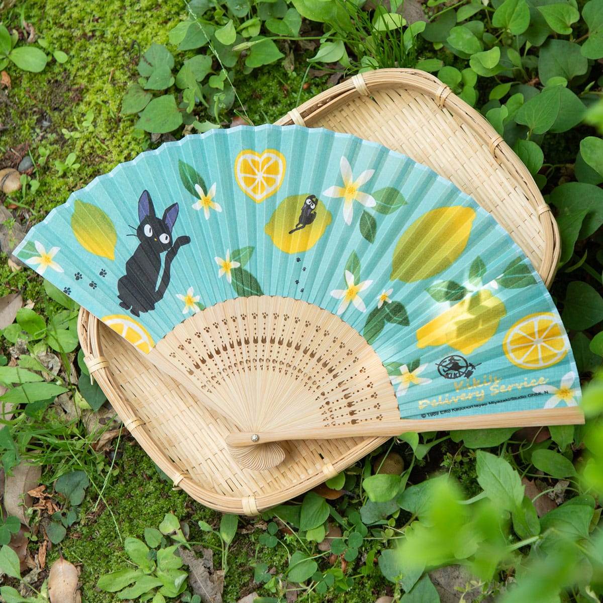 Kiki's Delivery Service Folding Fan Lemon Pattern