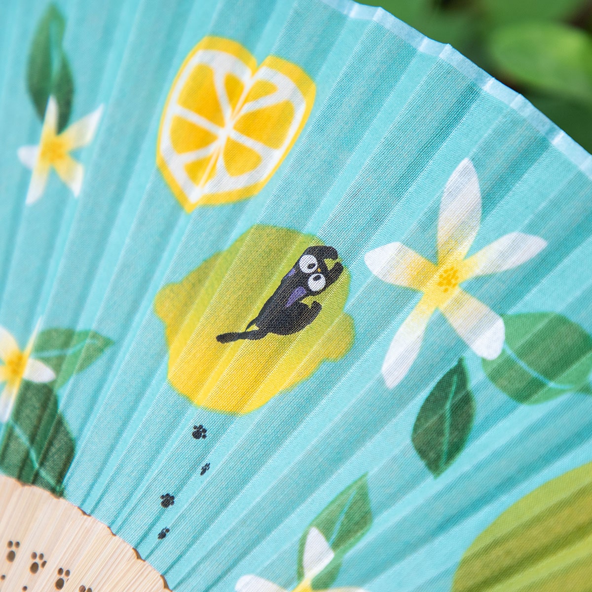 Kiki's Delivery Service Folding Fan Lemon Pattern