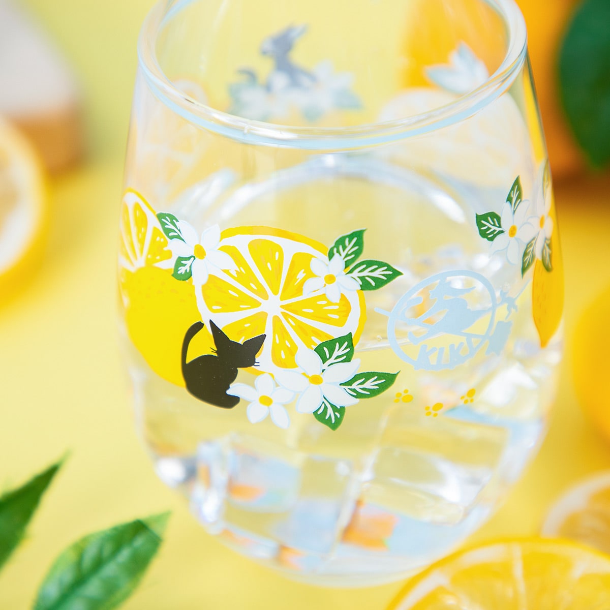 Kiki's Delivery Service Lemon Flower Series Glass Tumbler