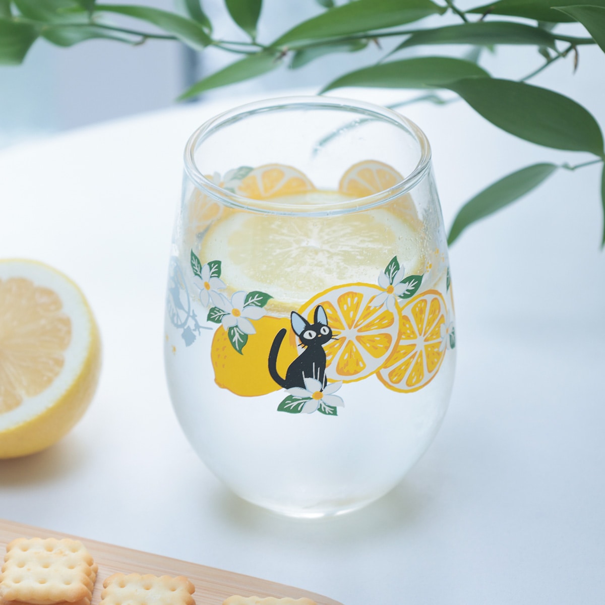 Kiki's Delivery Service Lemon Flower Series Glass Tumbler