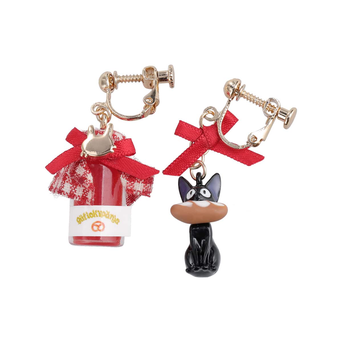 Kiki's Delivery Service Bakery Jam Jar and Jiji Earrings 4990593562893