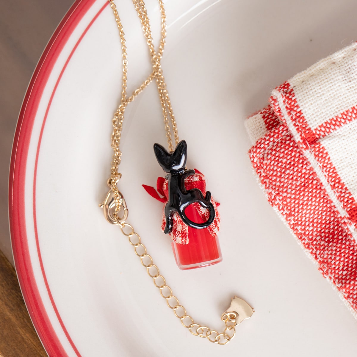 Ghibli Kiki's Delivery Service Jiji Jam Jar Necklace 4990593562909
