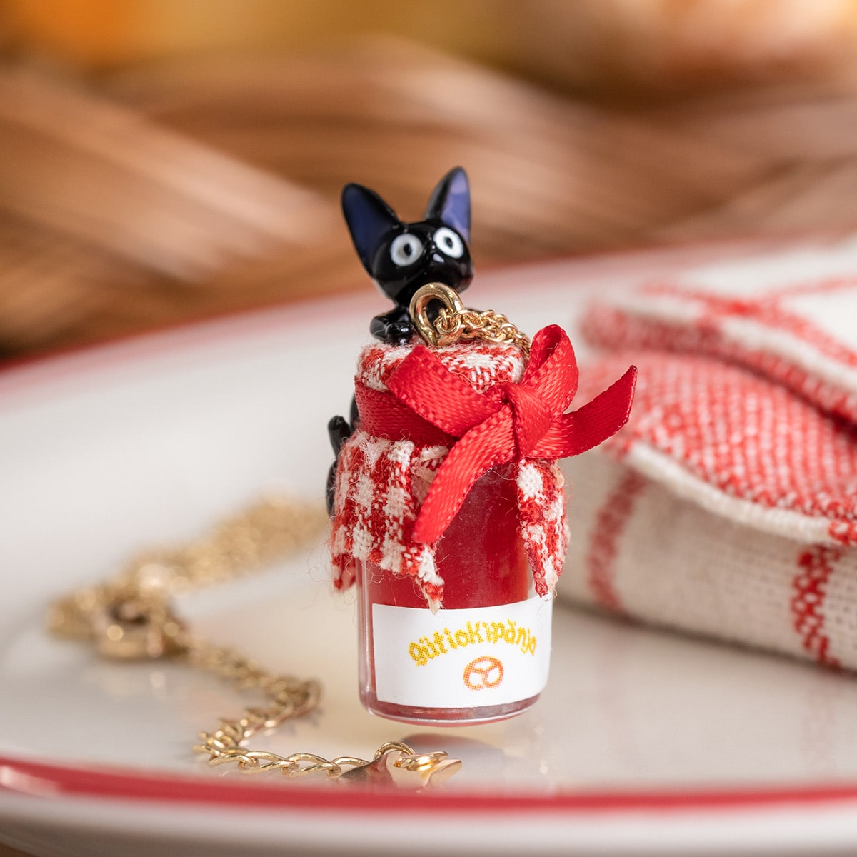 Ghibli Kiki's Delivery Service Jiji Jam Jar Necklace 4990593562909