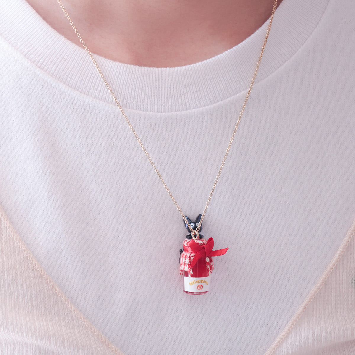 Ghibli Kiki's Delivery Service Jiji Jam Jar Necklace 4990593562909