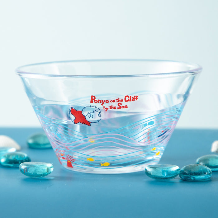 Ponyo on the Cliff by the Sea Glass Small Bowl Umi no Naka