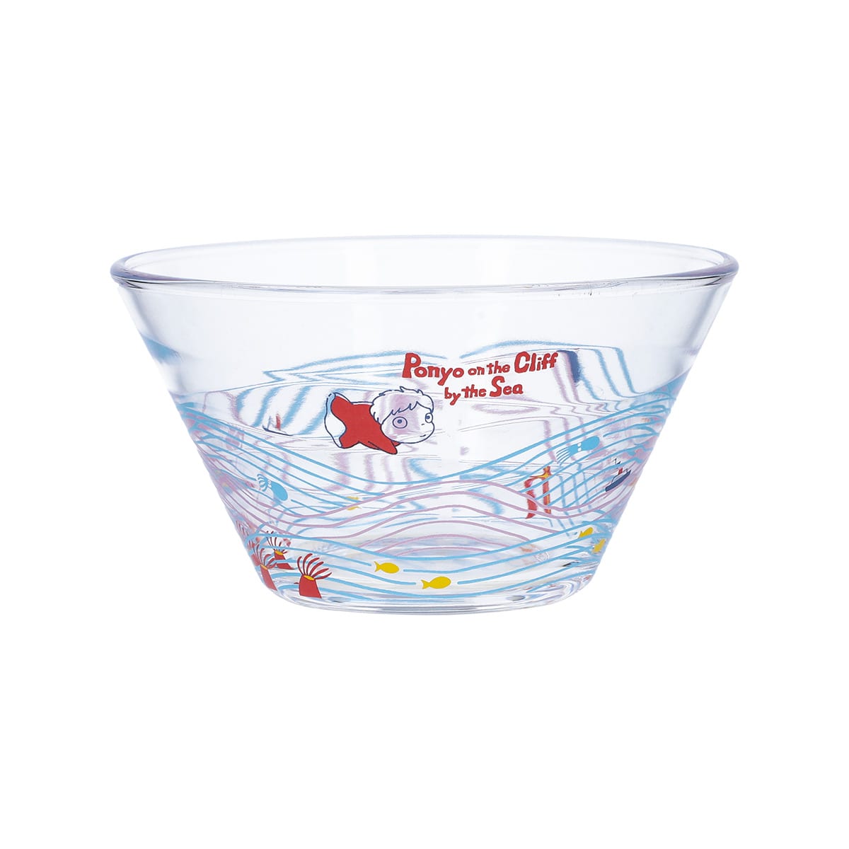 Ponyo on the Cliff by the Sea Glass Small Bowl Umi no Naka
