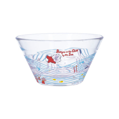 Ponyo on the Cliff by the Sea Glass Small Bowl Umi no Naka