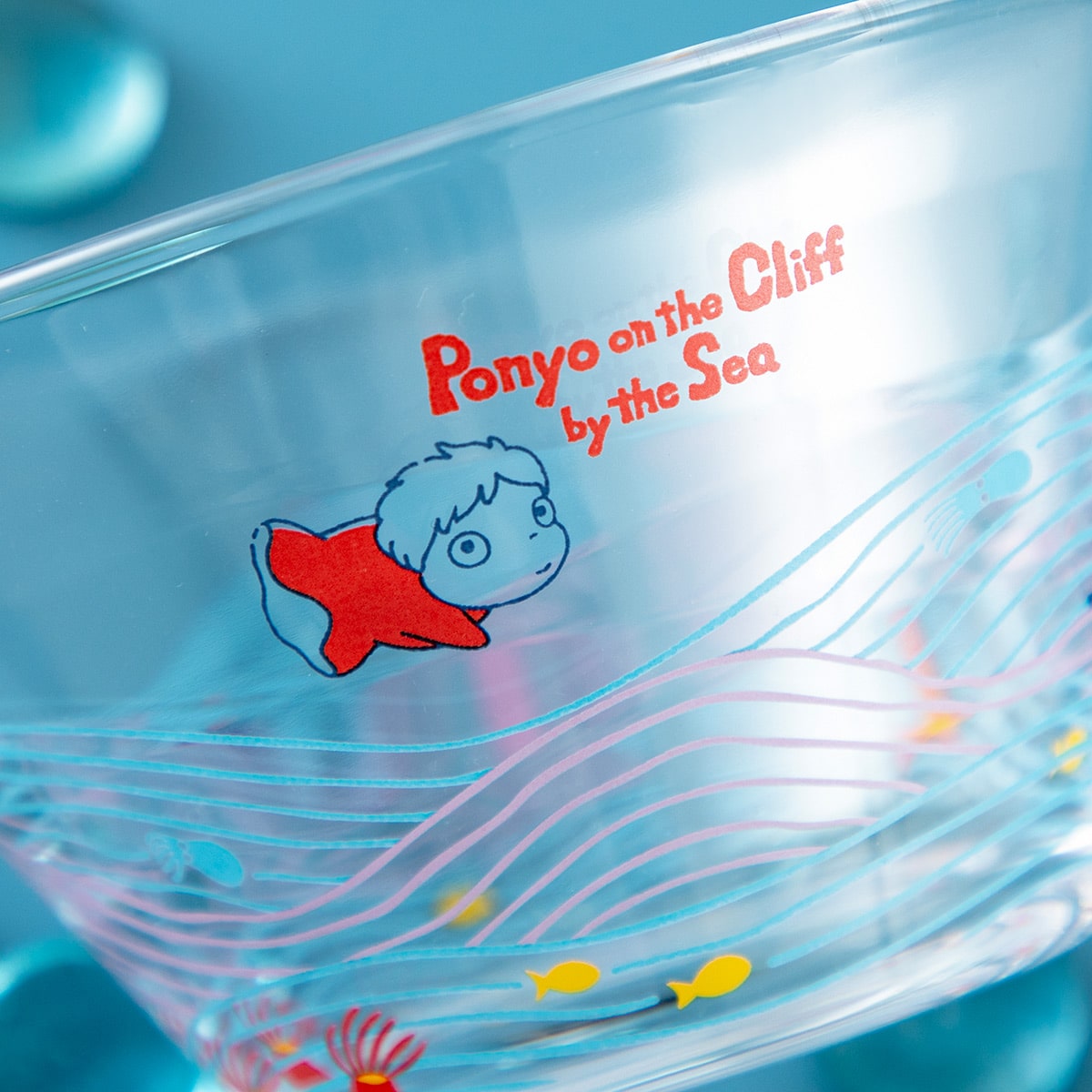 Ponyo on the Cliff by the Sea Glass Small Bowl Umi no Naka