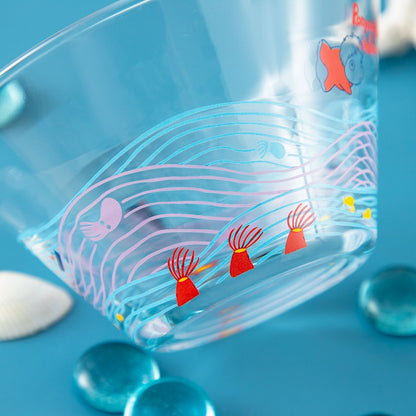 Ponyo on the Cliff by the Sea Glass Small Bowl Umi no Naka