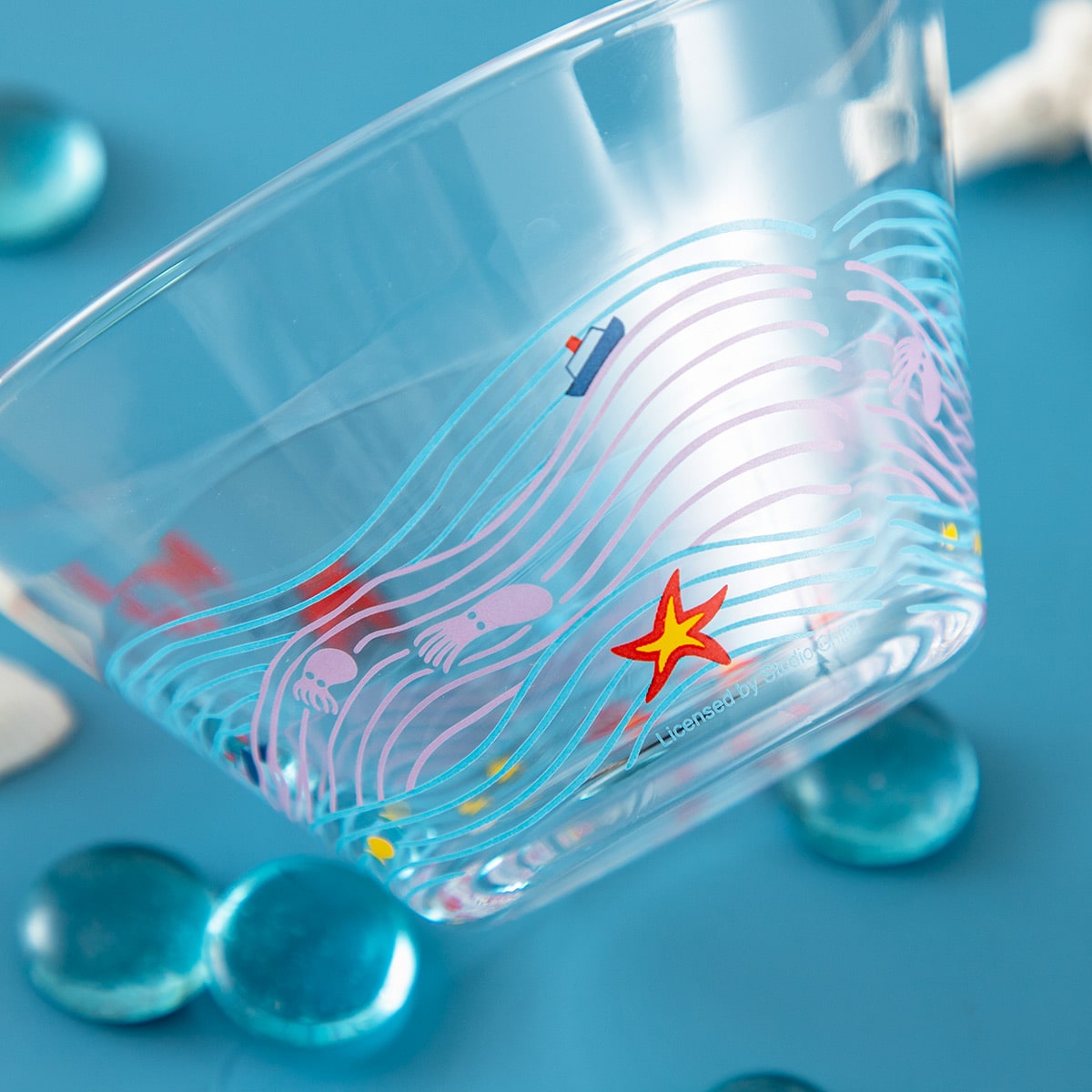Ponyo on the Cliff by the Sea Glass Small Bowl Umi no Naka