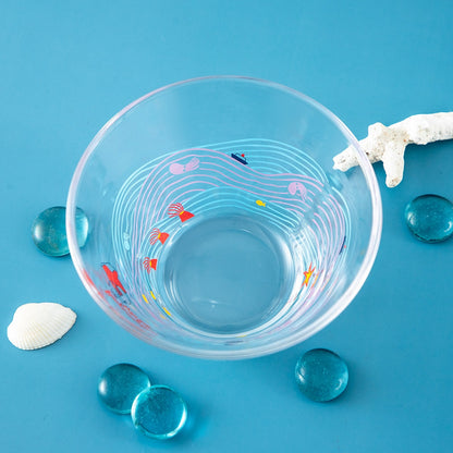 Ponyo on the Cliff by the Sea Glass Small Bowl Umi no Naka