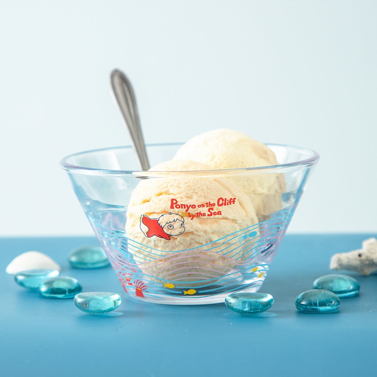Ponyo on the Cliff by the Sea Glass Small Bowl Umi no Naka