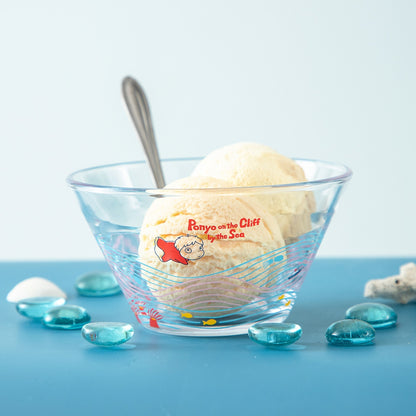 Ponyo on the Cliff by the Sea Glass Small Bowl Umi no Naka