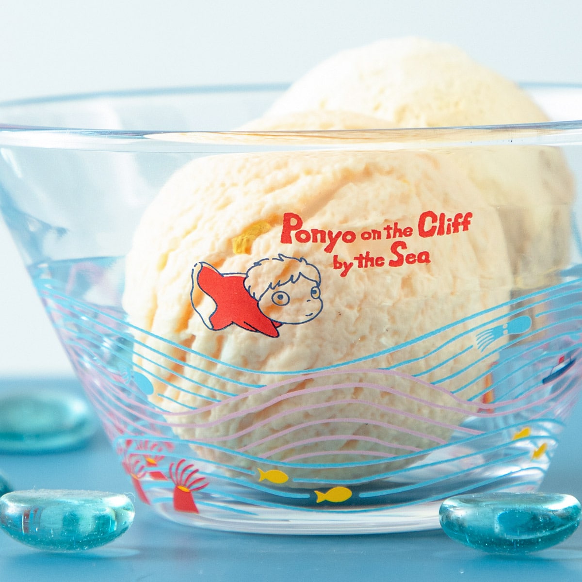 Ponyo on the Cliff by the Sea Glass Small Bowl Umi no Naka