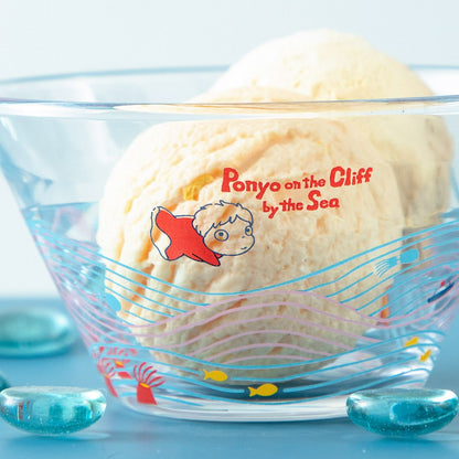 Ponyo on the Cliff by the Sea Glass Small Bowl Umi no Naka