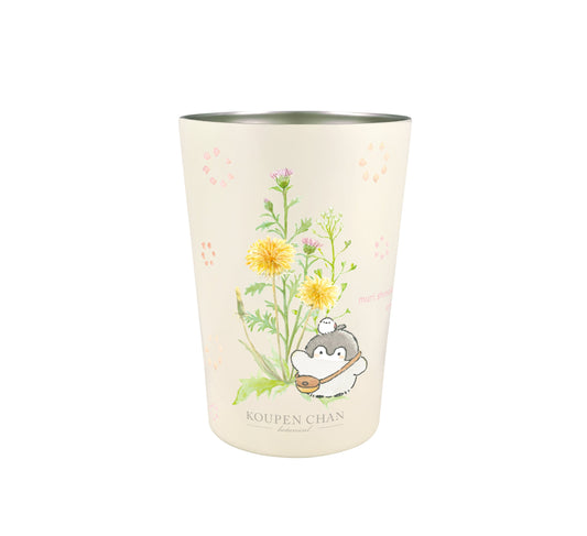 Toa Kinzoku Koupen-chan 2-Way Vacuum Insulated Tumbler M Dandelion 4.8in