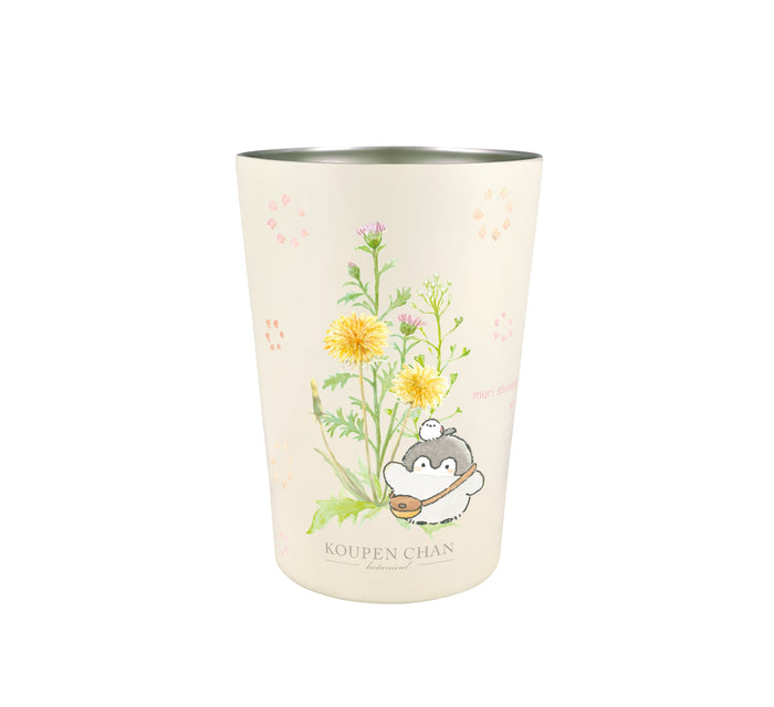 Toa Kinzoku Koupen-chan 2-Way Vacuum Insulated Tumbler M Dandelion 4.8in