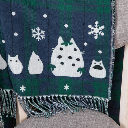 My Neighbor Totoro Buttoned Check Stole Totoro