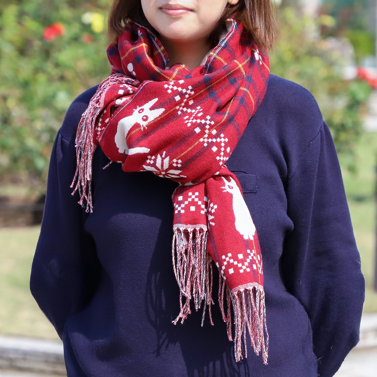 Kiki's Delivery Service Buttoned Check Stole Jiji
