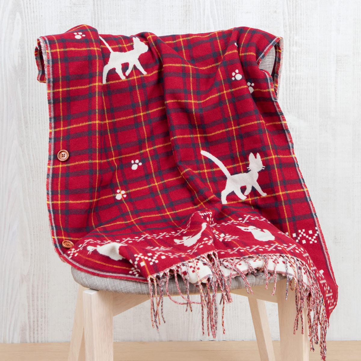 Kiki's Delivery Service Buttoned Check Stole Jiji