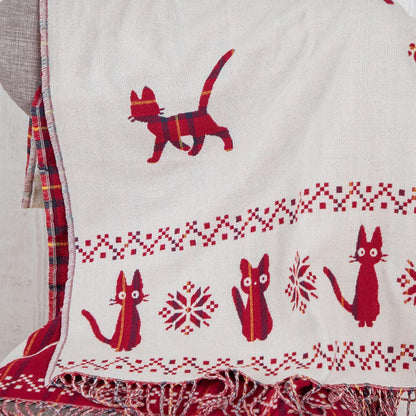 Kiki's Delivery Service Buttoned Check Stole Jiji