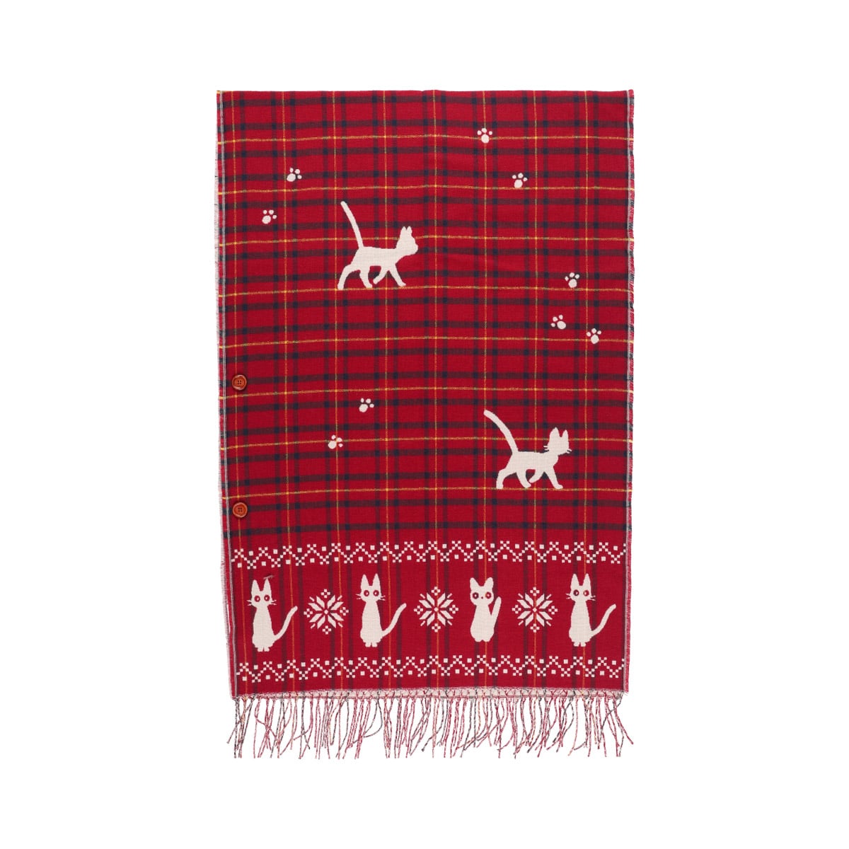 Kiki's Delivery Service Buttoned Check Stole Jiji