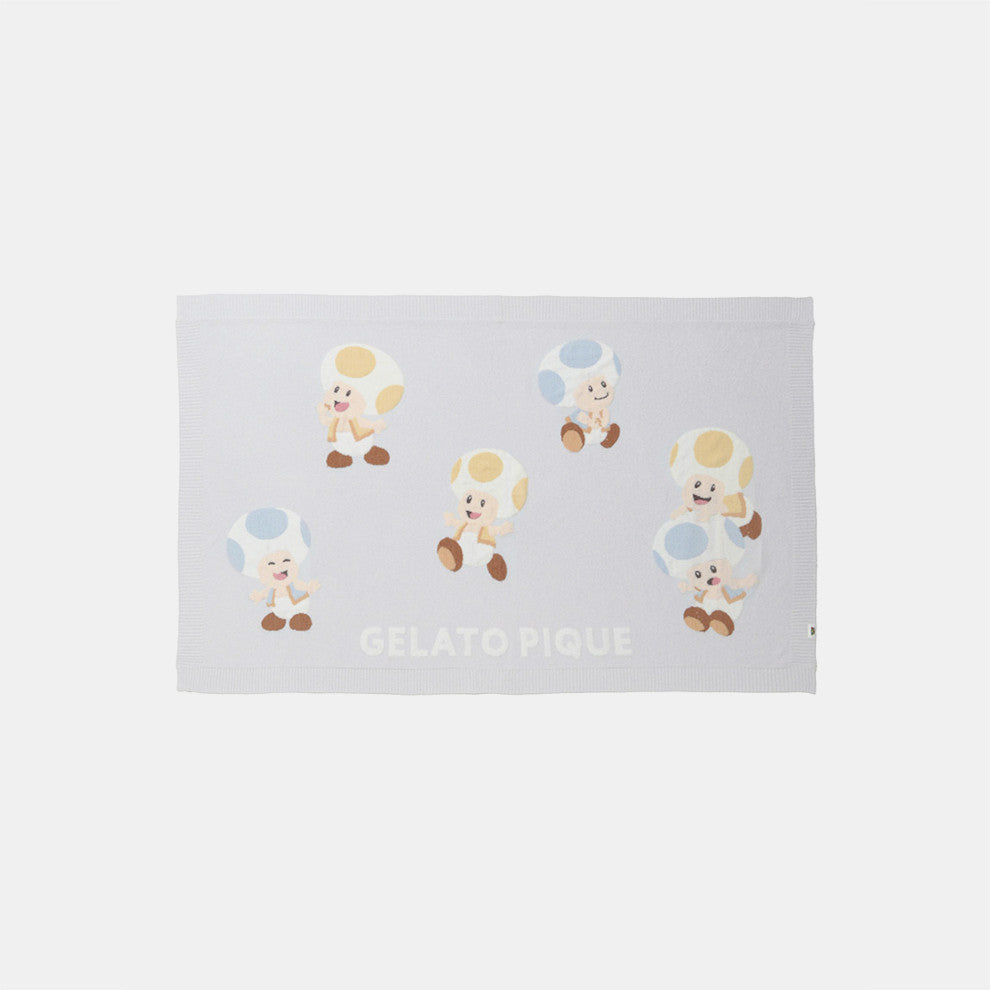 Super Mario Gelato Pique Toad & Yoshi Blanket BLU NSJ_8_BHAMH